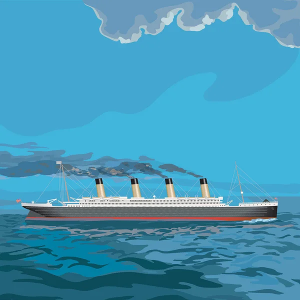 Statek wycieczkowy oceanu — Wektor stockowy