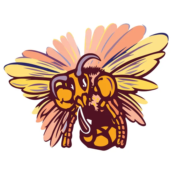 Боротьба Hornet логотип — стоковий вектор