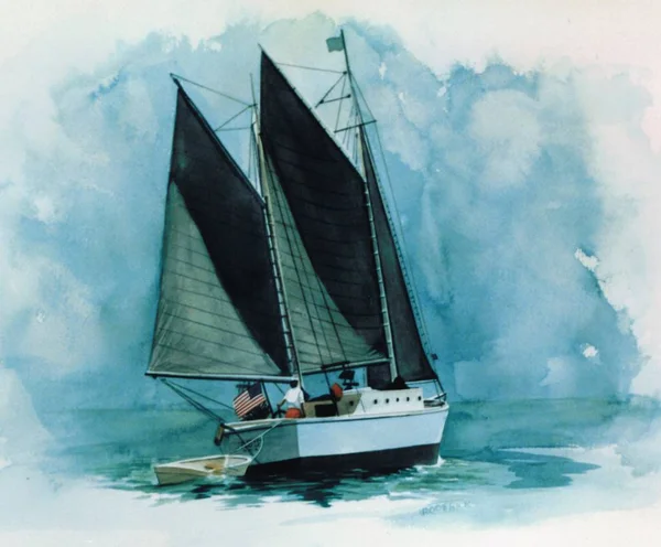 Barca di legno vintage — Foto Stock