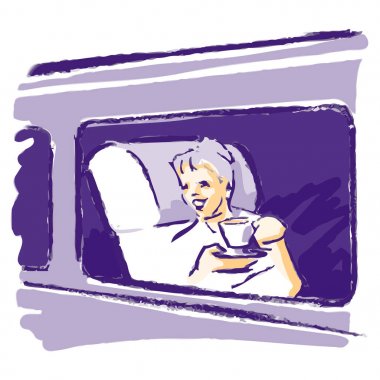 Kadın tren pencere