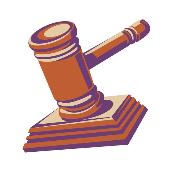 Soudci soudu kladívkem — Stockový vektor