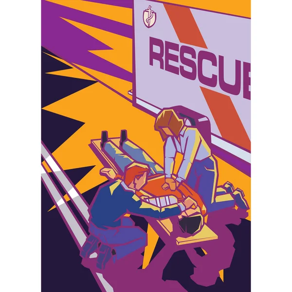 Rettungswagen für Sanitäter — Stockvektor