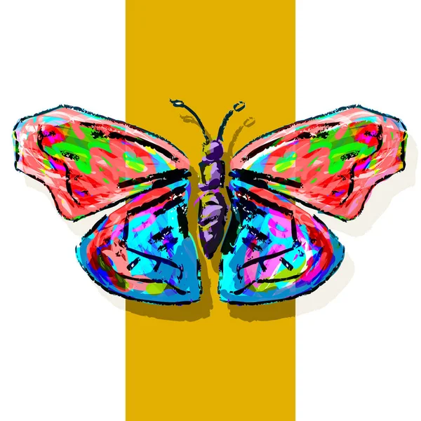 Mariposa Vector Acuarela — Vector de stock