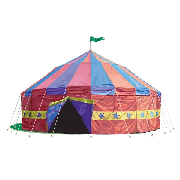 Namiot cyrkowy, flaga — Wektor stockowy