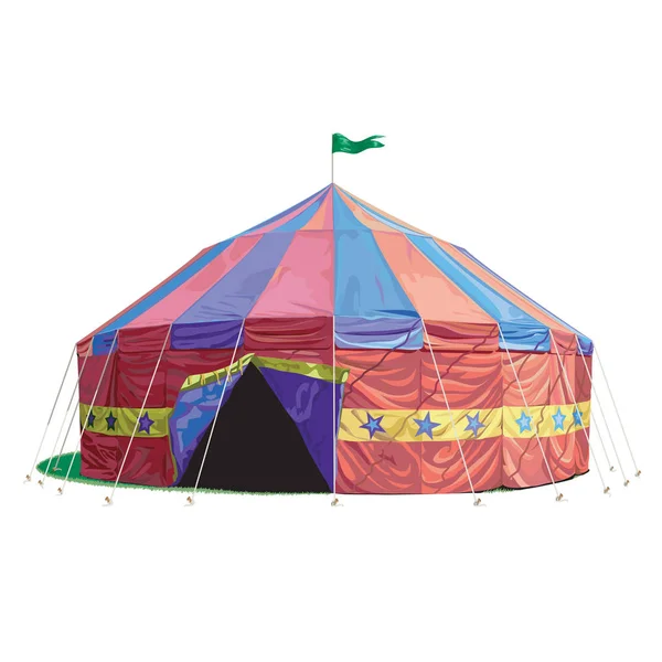 Tente de cirque, drapeau — Image vectorielle