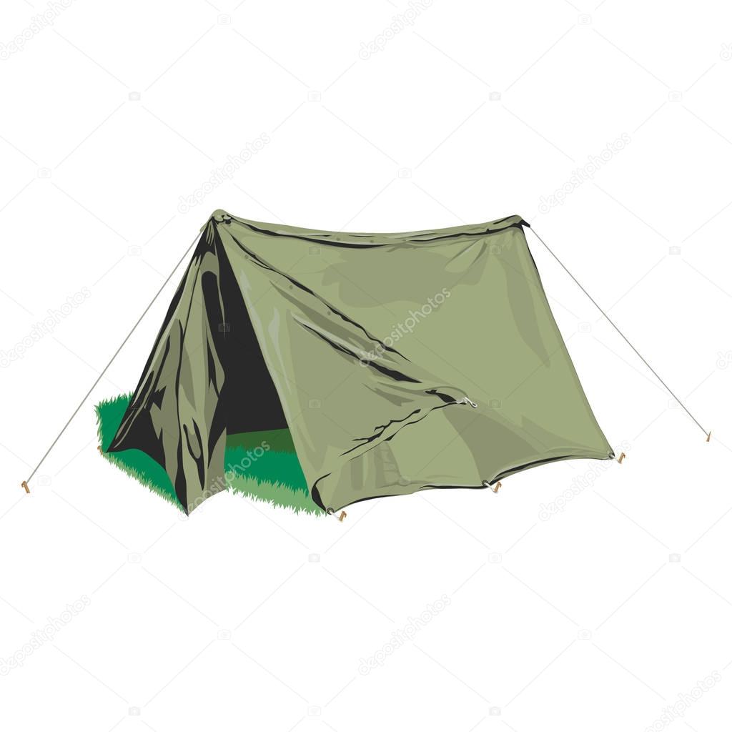 Pup Tent on Grass