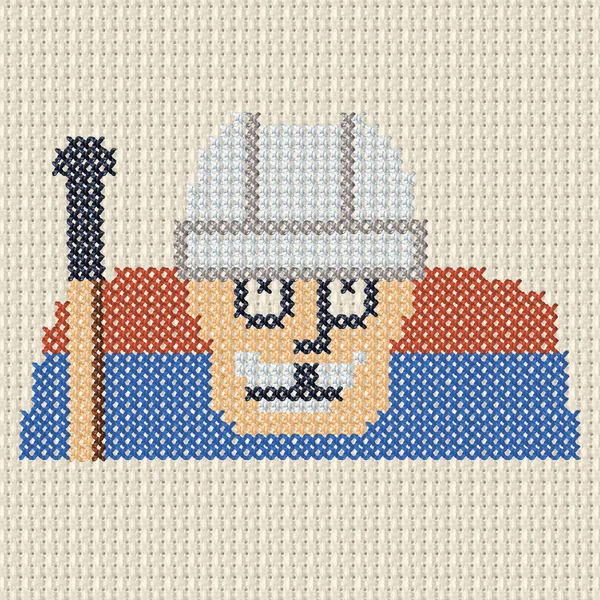 Hokey oyuncu Kanaviçe işi