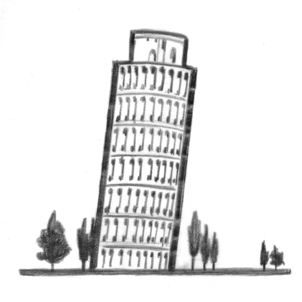 Torre inclinada Monumento — Foto de Stock