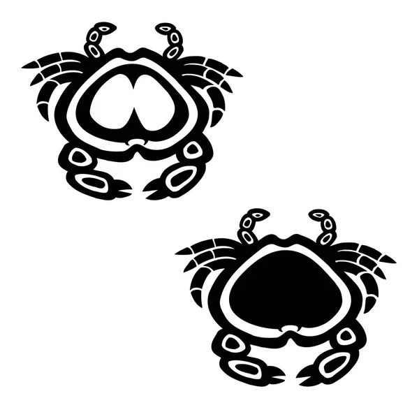 Grafische Symbole für Krabben — Stockvektor