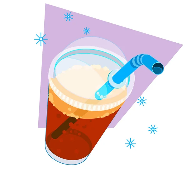 Bubble tea ital — Stock Vector