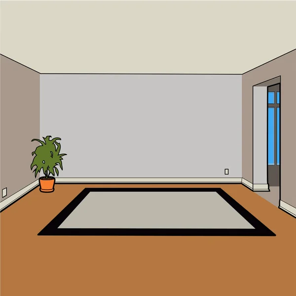 Chambre No Furnature — Image vectorielle