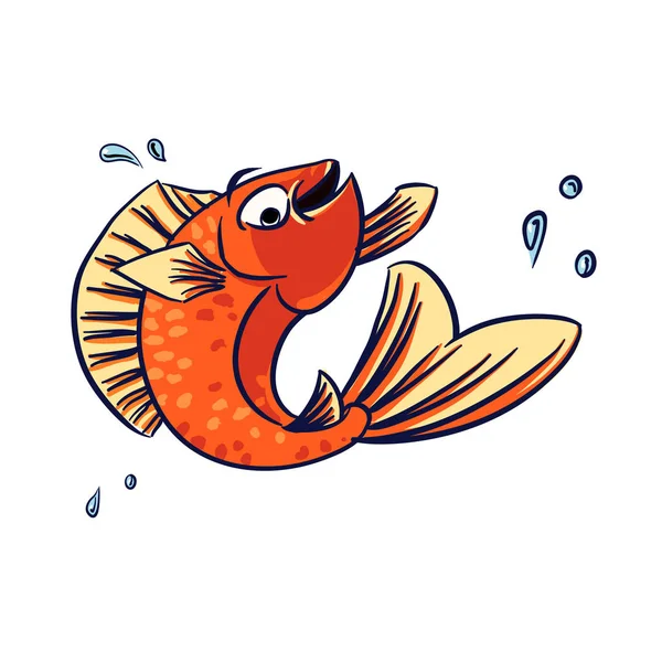 Pose de Ta-Da Goldfish — Vetor de Stock