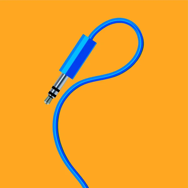 Синій роз'єм для навушників — стоковий вектор