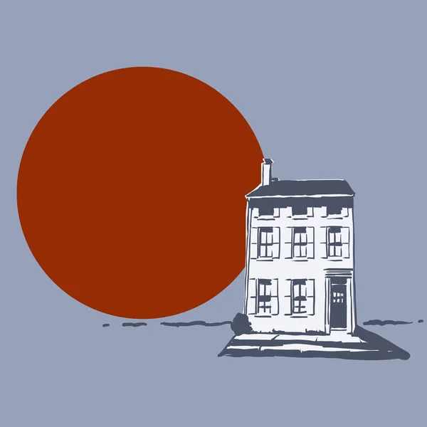 Дом и солнце — стоковый вектор