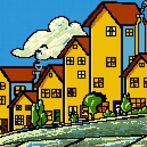 Maisons de rangée Hill — Image vectorielle