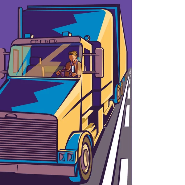 Kabina řidiče kamionu — Stockový vektor