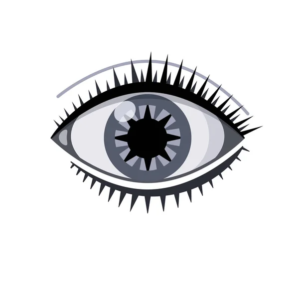 Graphic Realistic Eye Rendering Icon — Stock Vector