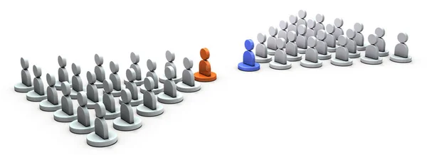 İki karşıt güç liderleri. 