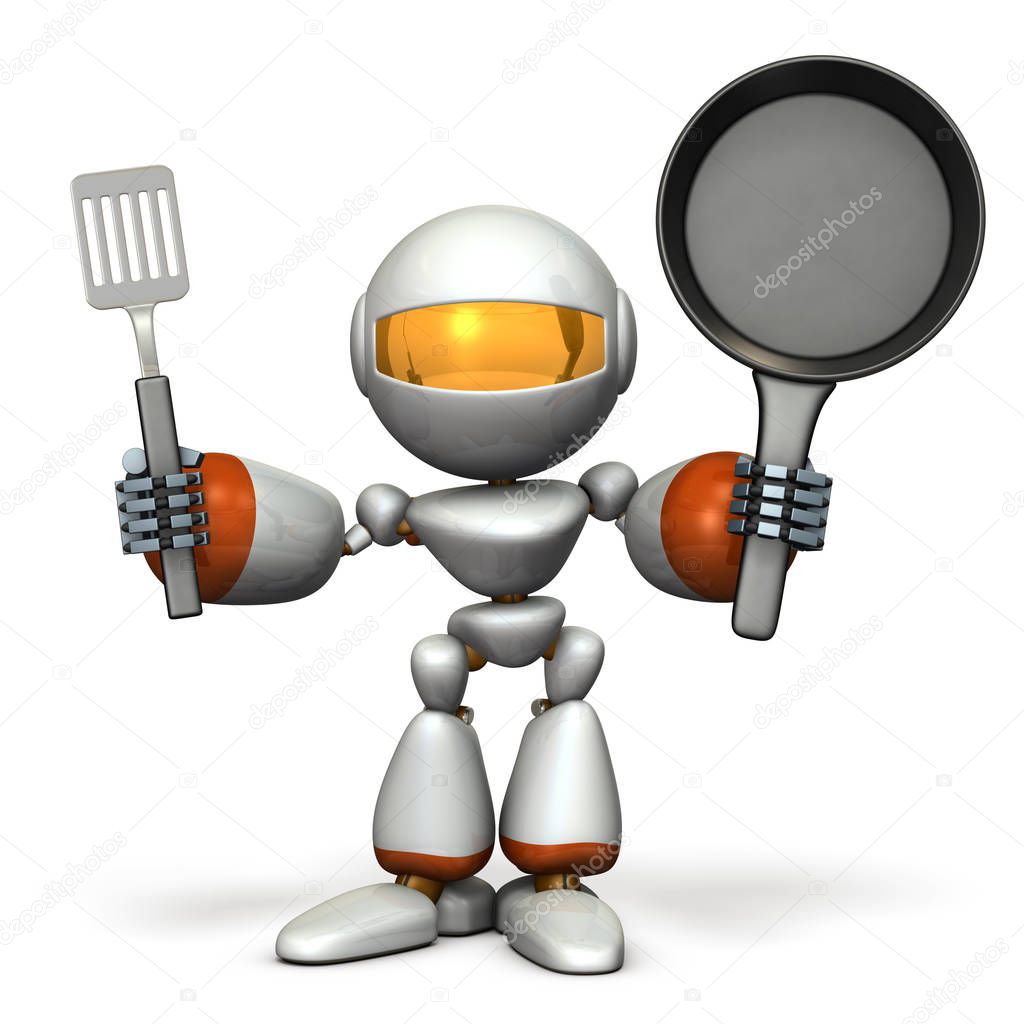 Cute robot to challenge cooking