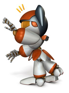 Sevimli robot bir ses komşular için alır.. 