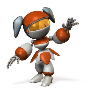 Sevimli robot bir ses komşular için alır.. 