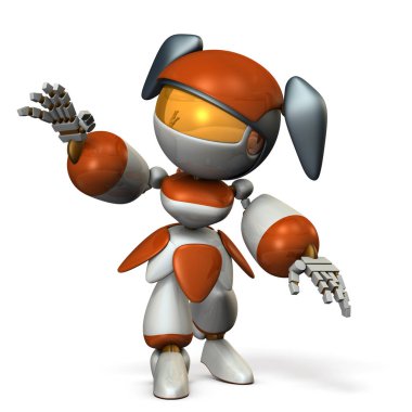 Sevimli robot bir ses komşular için alır.. 