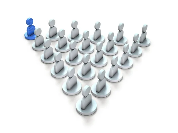 An abstract image representing a leader leading the crowd. — Stock Photo, Image