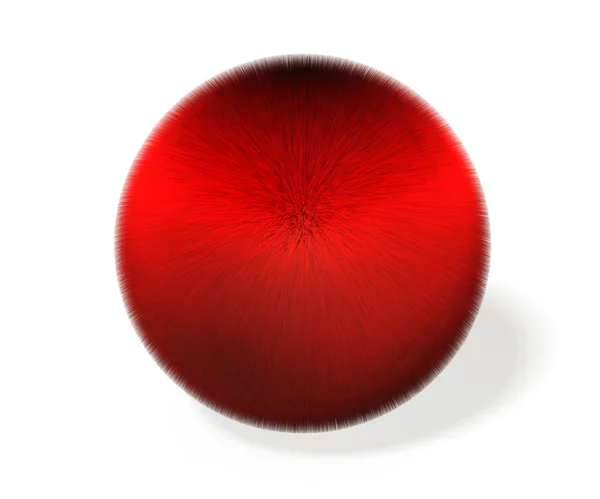 3D illustration of ball covered with red fiber. — Stock Photo, Image