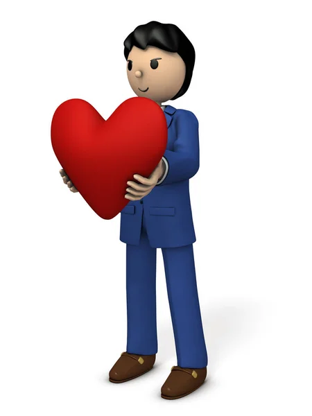 A businessman with a big heart. — Stock Photo, Image