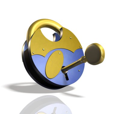 Klasik asma kilit ve anahtar