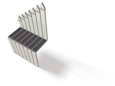 Yükselen oklar yolda kayıyor. Stratejinin bulanıklığını temsil ediyor. Beyaz arka plan. 3B illüstrasyon.