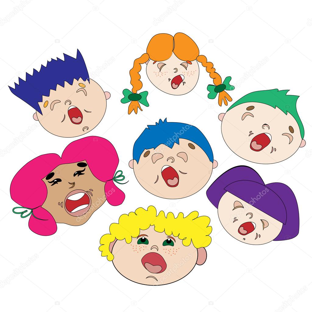 Choir Of Cheerful Children Boys And Girls Sing Songs