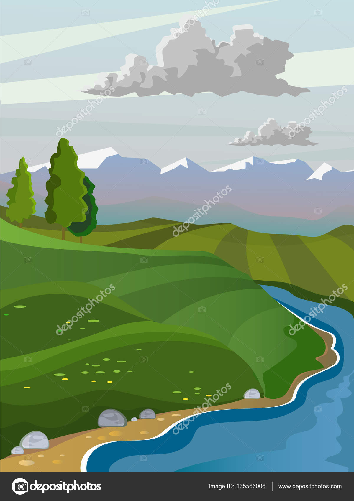 Paisaje nuboso del entorno imágenes de stock de arte vectorial | Depositphotos Paisaje nuboso del entorno imágenes de stock de arte vectorial | Depositphotos