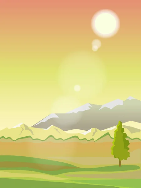 Paisaje vectorial de verano. Fondo para juegos de navegador — Vector de stock