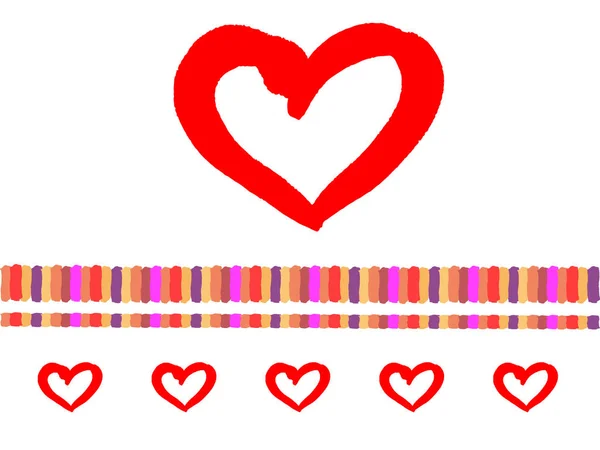 Illustrazione vettoriale con un cuore per San Valentino . — Vettoriale Stock
