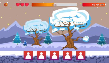  Tarayıcı ve arcade oyunlar için peyzaj.