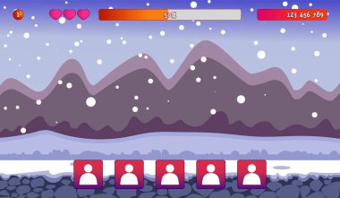  Tarayıcı ve arcade oyunlar için peyzaj.