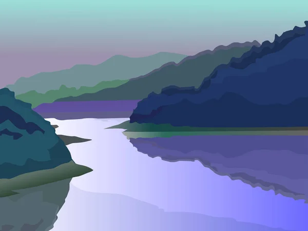 Paysage montagnes en arrière-plan — Image vectorielle