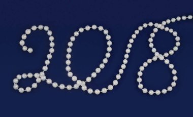 2018 yeni yıl dize boncuk. Noel dekorasyon.