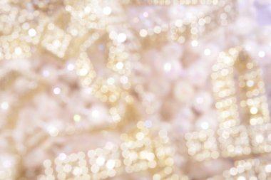 Festival altın Noel arka plan. Daireler bokeh veya parçacıklar. 