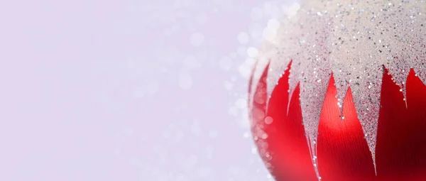 Christmas kırmızı top portre. Metin için arka plan