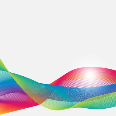 Beyaz arka planda soyut, renkli, havadar kurdeleler. Kurşun kalemle çizilmiş. Illüstrasyon