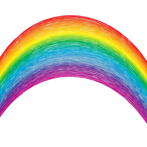 Regenbogen zeichnen. stilisierte einen Bleistift. Illustration — Stockvektor