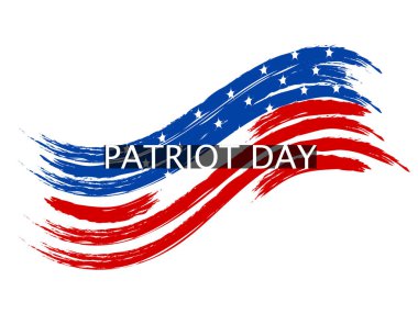 Vatansever gün dalga beyaz zemin üzerine ulusal bayrak renkleri. Yazıt. illüstrasyon