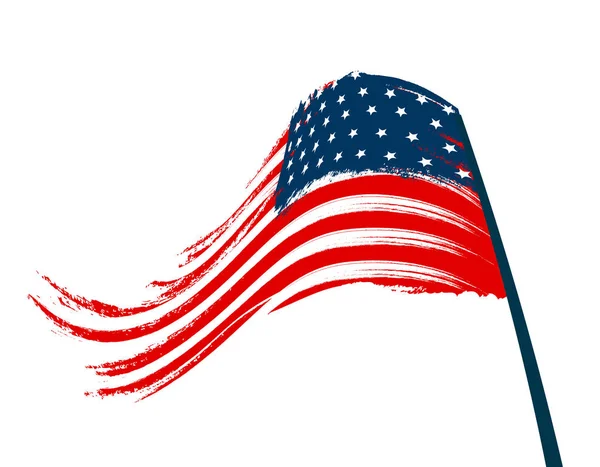 Bandeira nacional estilizada sobre fundo branco. Ilustração — Vetor de Stock