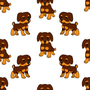 2018 yıl köpek. Animasyonlu kukla. Sorunsuz. illüstrasyon