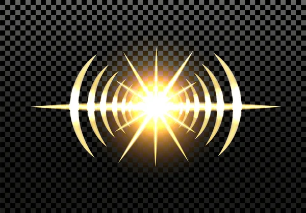 Solarblitz, Stern, Scheinwerfer, Autoscheinwerfer. Lichteffekt. auf transparentem Hintergrund. Illustration — Stockvektor