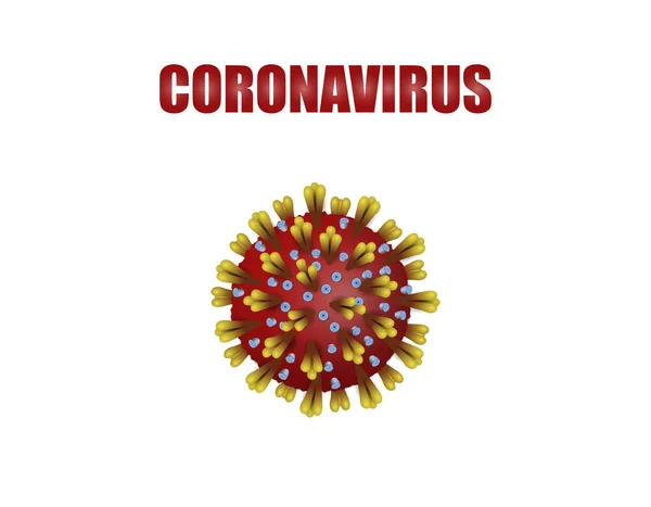 Covid-19. Koronavirus způsobuje závažné SARS. Světová pandemie. ilustrace — Stockový vektor
