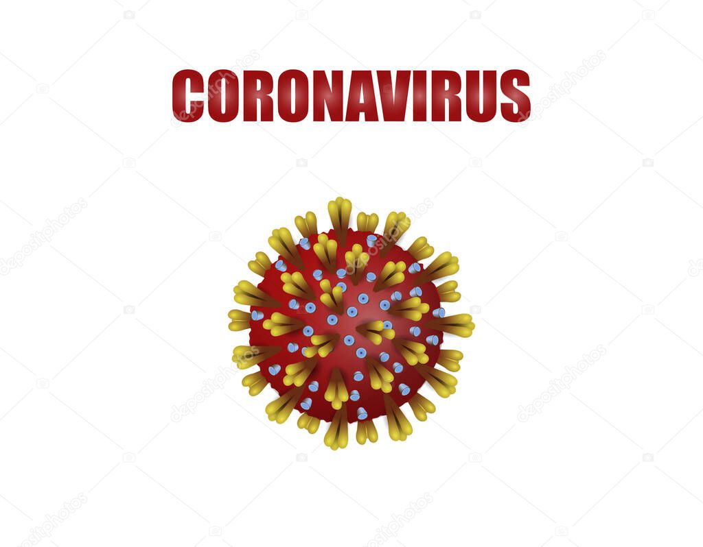 Covid-19. Coronavirus causes severe SARS. World Pandemic. illustration