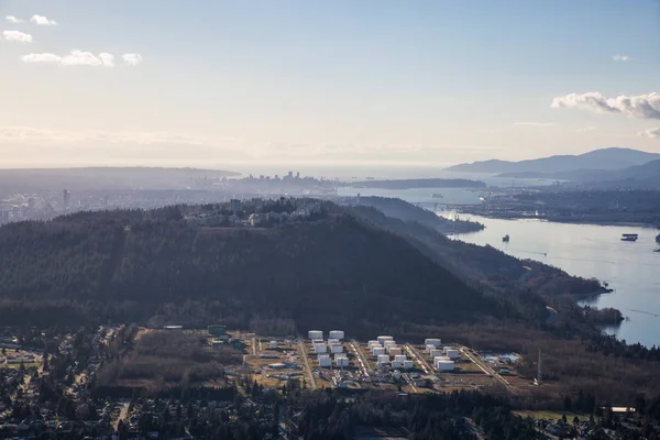 Burnaby dağ havadan görünümü — Stok fotoğraf